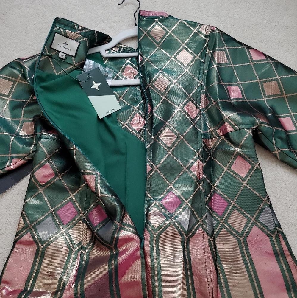 SOLD NWT Tuckernuck Metallic Mosaic Indre Dress szXS - Picture 8 of 15